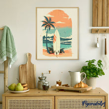 Carica l'immagine nel visualizzatore di Gallery, Diamond Painting - Tavola da surf sulla spiaggia
