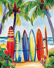 Carica l'immagine nel visualizzatore di Gallery, Diamond Painting - Tavole da surf colorate