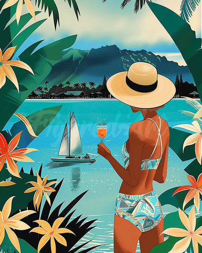 Diamond Painting - Donna e oceano
