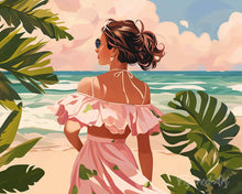 Carica l'immagine nel visualizzatore di Gallery, Diamond Painting - Bella ragazza vicino al mare