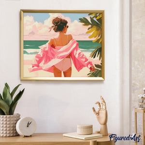 Diamond Painting - Godersi la spiaggia 40x50cm tela già incorniciata