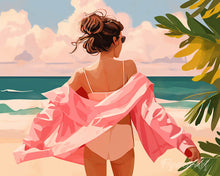 Carica l'immagine nel visualizzatore di Gallery, Diamond Painting - Godersi la spiaggia 40x50cm tela già incorniciata