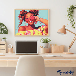 Diamond Painting - Risata brillante 40x50cm tela già incorniciata