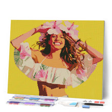 Carica l'immagine nel visualizzatore di Gallery, Diamond Painting - Ragazza gioiosa 40x50cm tela già incorniciata