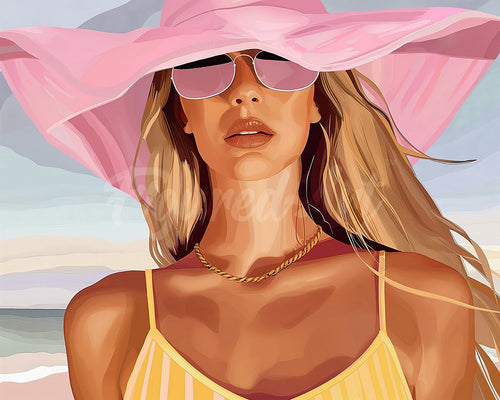 Diamond Painting - Fascino al sole 40x50cm tela già incorniciata