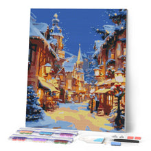 Carica l'immagine nel visualizzatore di Gallery, Diamond Painting - Villaggio natalizio illuminato
