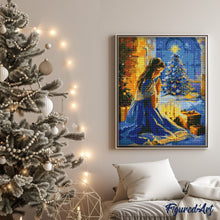 Carica l&#39;immagine nel visualizzatore di Gallery, Diamond Painting - Preghiera della Vigilia di Natale 40x50cm tela già incorniciata