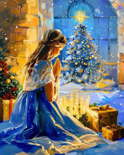 Carica l&#39;immagine nel visualizzatore di Gallery, Diamond Painting - Preghiera della Vigilia di Natale 40x50cm tela già incorniciata