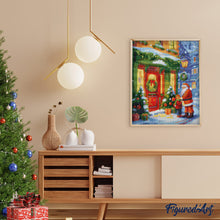 Carica l'immagine nel visualizzatore di Gallery, Diamond Painting - Saluto di Babbo Natale 40x50cm tela già incorniciata