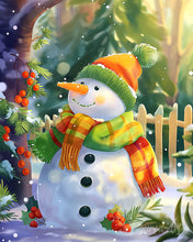 Carica l'immagine nel visualizzatore di Gallery, Diamond Painting - Pupazzo di neve gioioso
