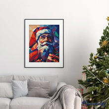Carica l'immagine nel visualizzatore di Gallery, Diamond Painting - Babbo Natale poligonale 40x50cm tela già incorniciata