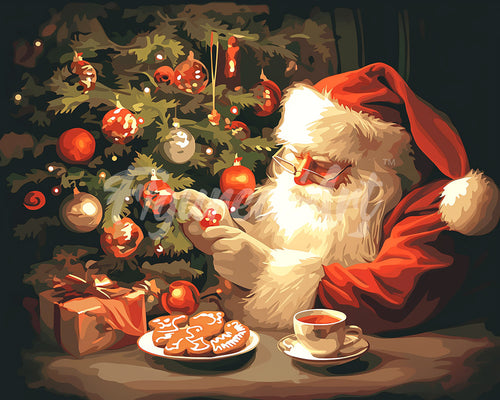 Diamond Painting - La serata allegra di Babbo Natale