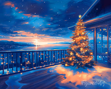 Carica l'immagine nel visualizzatore di Gallery, Diamond Painting - Terrazza natalizia scintillante