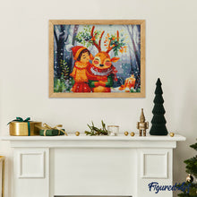 Carica l'immagine nel visualizzatore di Gallery, Diamond Painting - Amici del bosco a Natale
