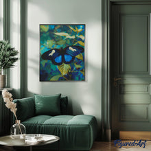 Carica l&#39;immagine nel visualizzatore di Gallery, Diamond Painting - Farfalla Blu e Bianca