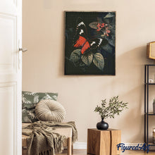 Carica l'immagine nel visualizzatore di Gallery, Diamond Painting - Vanessa atalanta tra le foglie