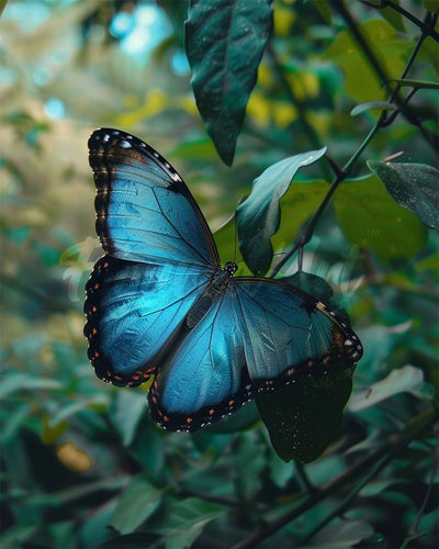 Diamond Painting - Farfalla Morpho Blu