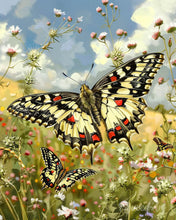 Carica l'immagine nel visualizzatore di Gallery, Diamond Painting - Farfalla e Fiori di Campo