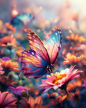 Carica l&#39;immagine nel visualizzatore di Gallery, Diamond Painting - Farfalla in Cerca di Nettare 40x50cm tela già incorniciata