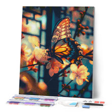 Carica l'immagine nel visualizzatore di Gallery, Diamond Painting - Farfalla e Fiori di Ciliegio