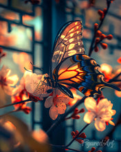 Carica l'immagine nel visualizzatore di Gallery, Diamond Painting - Farfalla e Fiori di Ciliegio