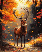 Carica l'immagine nel visualizzatore di Gallery, Diamond Painting - Maestoso cervo in autunno