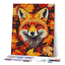 Carica l'immagine nel visualizzatore di Gallery, Diamond Painting - Volpe tra le foglie autunnali