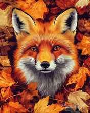 Carica l'immagine nel visualizzatore di Gallery, Diamond Painting - Volpe tra le foglie autunnali