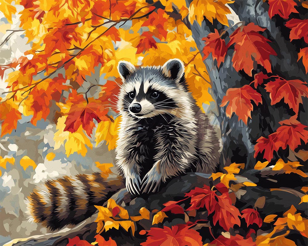Diamond Painting - Procione autunnale