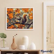 Carica l'immagine nel visualizzatore di Gallery, Diamond Painting - Scoiattolo autunnale