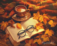 Carica l'immagine nel visualizzatore di Gallery, Diamond Painting - Tè e libro d'autunno