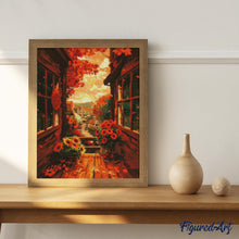 Carica l'immagine nel visualizzatore di Gallery, Diamond Painting - Vista dal balcone in autunno