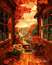 Carica l'immagine nel visualizzatore di Gallery, Diamond Painting - Vista dal balcone in autunno