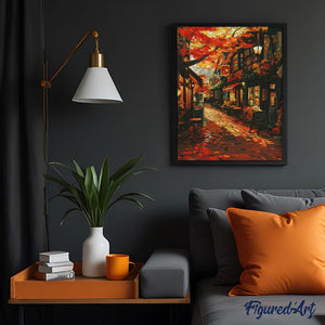 Diamond Painting - Scorci di paese autunnale
