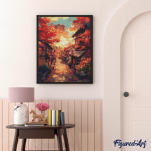 Carica l&#39;immagine nel visualizzatore di Gallery, Diamond Painting - Strada autunnale a Kyoto