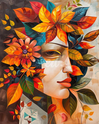 Diamond Painting - Maschera Autunnale ispirata a Picasso