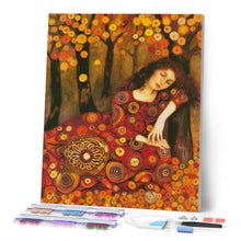 Carica l'immagine nel visualizzatore di Gallery, Diamond Painting - Dama autunnale ispirata a Klimt