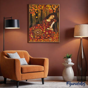 Diamond Painting - Dama autunnale ispirata a Klimt