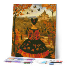 Carica l'immagine nel visualizzatore di Gallery, Diamond Painting - Dama autunnale ispirata a Frida Kahlo