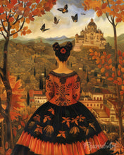 Carica l'immagine nel visualizzatore di Gallery, Diamond Painting - Dama autunnale ispirata a Frida Kahlo
