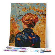 Carica l'immagine nel visualizzatore di Gallery, Diamond Painting - Dama autunnale ispirata a Van Gogh