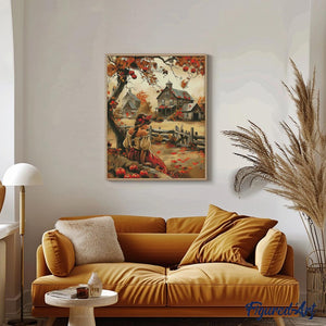 Diamond Painting - Ragazza di campagna in autunno