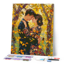 Carica l'immagine nel visualizzatore di Gallery, Diamond Painting - Abbraccio autunnale ispirato a Klimt