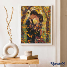 Carica l&#39;immagine nel visualizzatore di Gallery, Diamond Painting - Abbraccio autunnale ispirato a Klimt