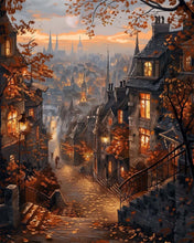 Carica l&#39;immagine nel visualizzatore di Gallery, Diamond Painting - Strada autunnale nel centro storico