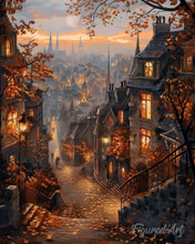 Carica l'immagine nel visualizzatore di Gallery, Diamond Painting - Strada autunnale nel centro storico