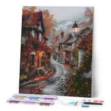 Carica l'immagine nel visualizzatore di Gallery, Diamond Painting - Villaggio in una sera d'autunno
