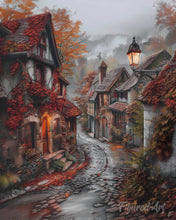 Carica l'immagine nel visualizzatore di Gallery, Diamond Painting - Villaggio in una sera d'autunno