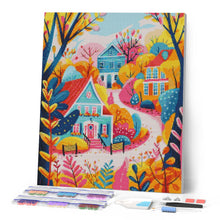 Carica l'immagine nel visualizzatore di Gallery, Diamond Painting - Case colorate autunnali