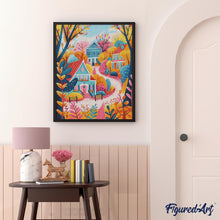 Carica l'immagine nel visualizzatore di Gallery, Diamond Painting - Case colorate autunnali